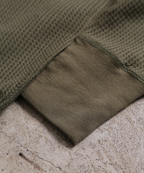 JEMORGAN（ジェーイーモーガン）の「【JEMORGAN】パックヘンリーネックワッフル（Tシャツ/カットソー・メンズ・ホワイト/グレー/カーキ/ブラック・LARGE/X-LARGE/MEDIUM）」の15枚目の写真