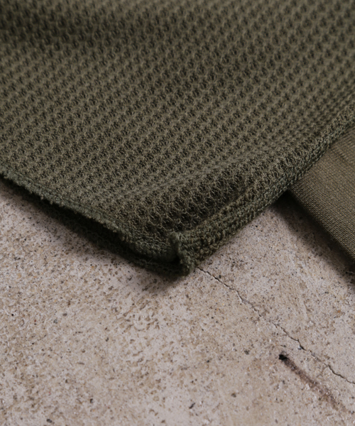 JEMORGAN（ジェーイーモーガン）の「【JEMORGAN】パックヘンリーネックワッフル（Tシャツ/カットソー・メンズ・ホワイト/グレー/カーキ/ブラック・LARGE/X-LARGE/MEDIUM）」の17枚目の写真