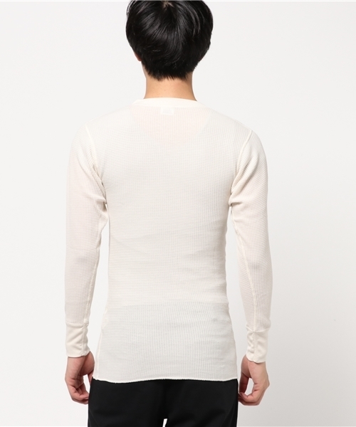 JEMORGAN（ジェーイーモーガン）の「【JEMORGAN】パックヘンリーネックワッフル（Tシャツ/カットソー・メンズ・ホワイト/グレー/カーキ/ブラック・LARGE/X-LARGE/MEDIUM）」の6枚目の写真