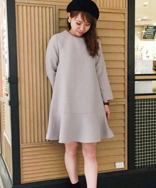 mysty woman（ミスティウーマン）の「レース襟付きAライン2wayワンピース（ワンピース・レディース・ライトグレー/ブラック/オフホワイト・FREE）」の17枚目の写真