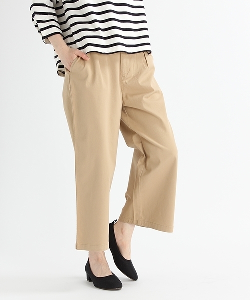 studio CLIP（スタディオクリップ）の「ピーチストレッチチノストレートパンツ（チノパンツ・レディース・カーキ/ネイビー/ベージュ/ピンク・SMALL/MEDIUM/LARGE/X-LARGE/XXX-LARGE）」の2枚目の写真