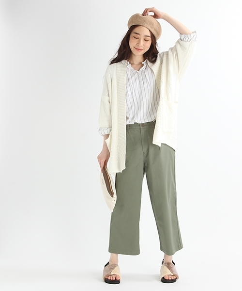 studio CLIP（スタディオクリップ）の「ピーチストレッチチノストレートパンツ（チノパンツ・レディース・カーキ/ネイビー/ベージュ/ピンク・SMALL/MEDIUM/LARGE/X-LARGE/XXX-LARGE）」の6枚目の写真