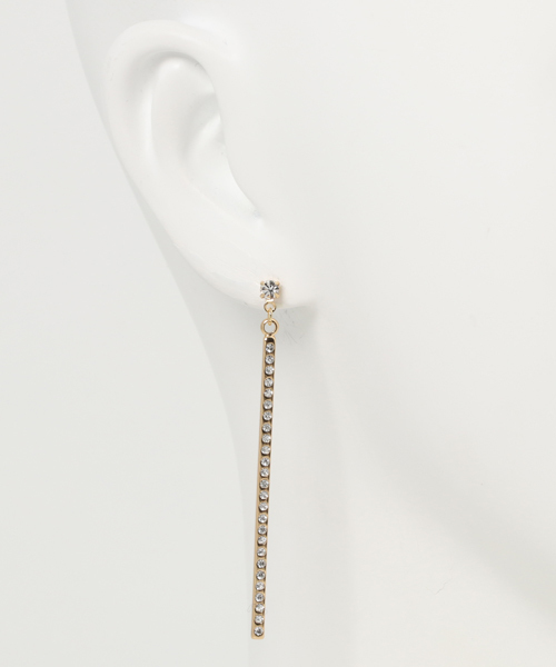 N.（N. Natural Beauty Basic）（エヌエヌナチュラルビューティーベーシック）の「ストーンプレートピアス（ピアス（両耳用）・レディース・ゴールド・ﾌﾘ-）」の3枚目の写真