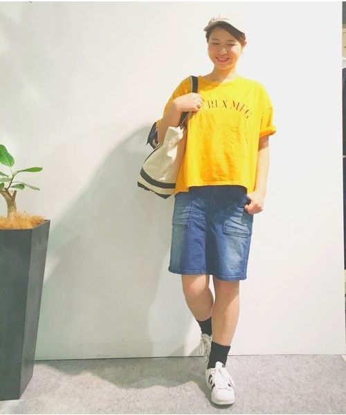 AVIREX（アヴィレックス）の「avirex/ アヴィレックス/ L-BACK POCKET SKIRT/ バックポケット スカート（スカート・レディース・ベージュ/インディゴブルー/オリーブ・SMALL/MEDIUM）」の14枚目の写真