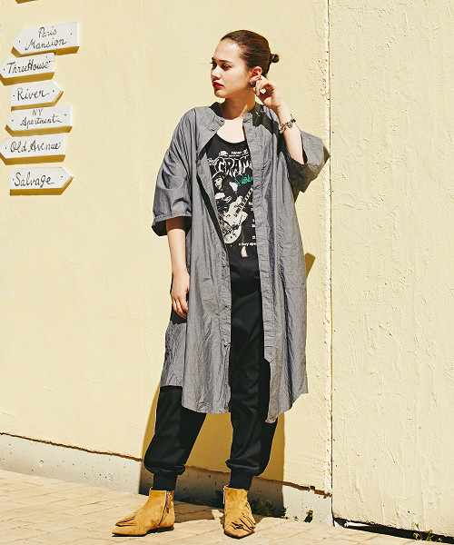 Hysteric Glamour スウェットワンピース オーバーサイズ HYSTERIC 76 オーバーサイズジャンパー|HYSTERIC GLAMOUR WOMEN