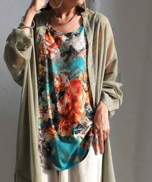 antiqua(アンティカ)の「フラワータンクトップ(タンクトップ・レディース・マルチ・M)」の3枚目の写真