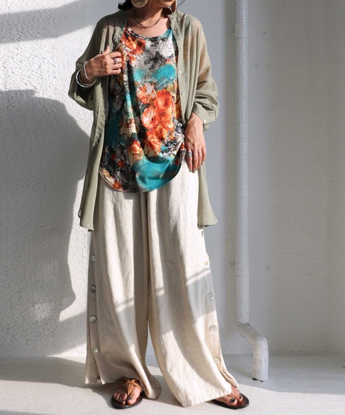 antiqua(アンティカ)の「フラワータンクトップ(タンクトップ・レディース・マルチ・M)」の5枚目の写真