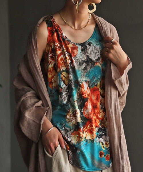 antiqua(アンティカ)の「フラワータンクトップ(タンクトップ・レディース・マルチ・M)」の8枚目の写真