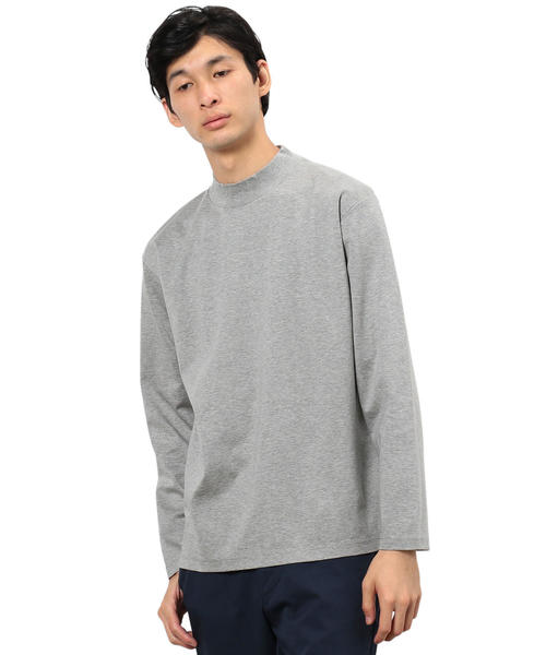 green label relaxing（グリーンレーベルリラクシング）の「CM ポンチ モックネック カットソー ◆（Tシャツ/カットソー・メンズ・ワインレッド/ホワイト/グレー・SMALL/X-SMALL/MEDIUM/LARGE）」の3枚目の写真