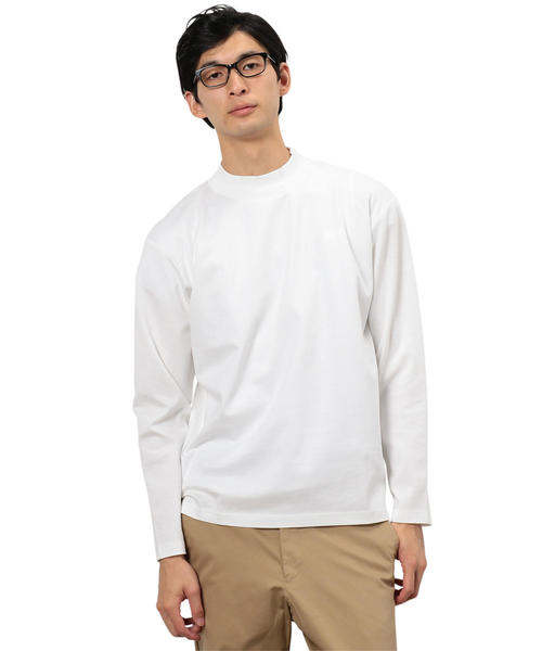 green label relaxing（グリーンレーベルリラクシング）の「CM ポンチ モックネック カットソー ◆（Tシャツ/カットソー・メンズ・ワインレッド/ホワイト/グレー・SMALL/X-SMALL/MEDIUM/LARGE）」の2枚目の写真