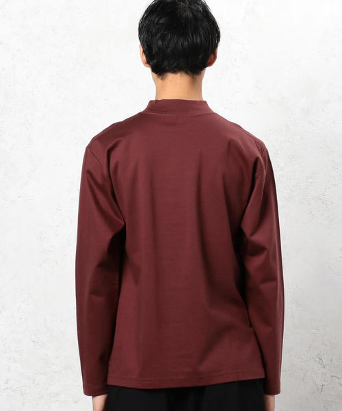 green label relaxing（グリーンレーベルリラクシング）の「CM ポンチ モックネック カットソー ◆（Tシャツ/カットソー・メンズ・ワインレッド/ホワイト/グレー・SMALL/X-SMALL/MEDIUM/LARGE）」の4枚目の写真