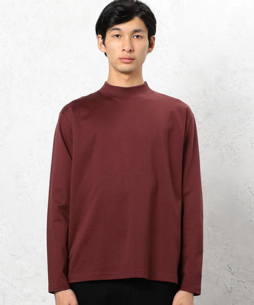 green label relaxing（グリーンレーベルリラクシング）の「CM ポンチ モックネック カットソー ◆（Tシャツ/カットソー・メンズ・ワインレッド/ホワイト/グレー・SMALL/X-SMALL/MEDIUM/LARGE）」の5枚目の写真