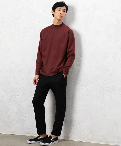 green label relaxing（グリーンレーベルリラクシング）の「CM ポンチ モックネック カットソー ◆（Tシャツ/カットソー・メンズ・ワインレッド/ホワイト/グレー・SMALL/X-SMALL/MEDIUM/LARGE）」の7枚目の写真