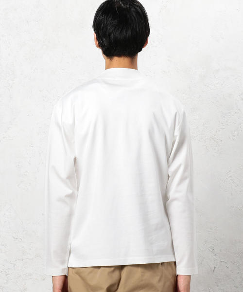 green label relaxing（グリーンレーベルリラクシング）の「CM ポンチ モックネック カットソー ◆（Tシャツ/カットソー・メンズ・ワインレッド/ホワイト/グレー・SMALL/X-SMALL/MEDIUM/LARGE）」の12枚目の写真