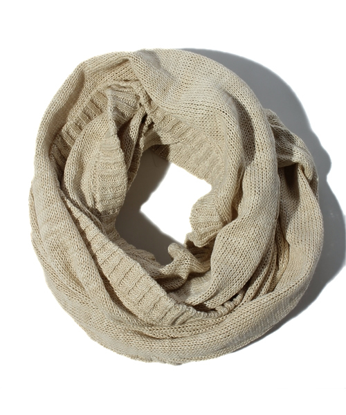 coen（コーエン）の「綿麻ミックススヌード12SS（ストール/ショール・レディース・オフホワイト/ピンク/コバルトブルー・フリー）」の2枚目の写真