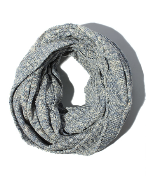 coen（コーエン）の「綿麻ミックススヌード12SS（ストール/ショール・レディース・オフホワイト/ピンク/コバルトブルー・フリー）」の3枚目の写真