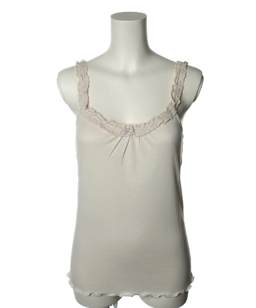 one after another NICE CLAUP（ワンアフターアナザーナイスクラップ）の「レース付きキャミ（キャミソール・レディース・ブラック/クリーム/グリーン/サーモンピンク/レッド系その他・FREE）」の3枚目の写真