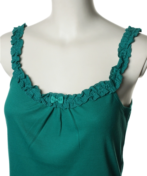 one after another NICE CLAUP（ワンアフターアナザーナイスクラップ）の「レース付きキャミ（キャミソール・レディース・ブラック/クリーム/グリーン/サーモンピンク/レッド系その他・FREE）」の7枚目の写真