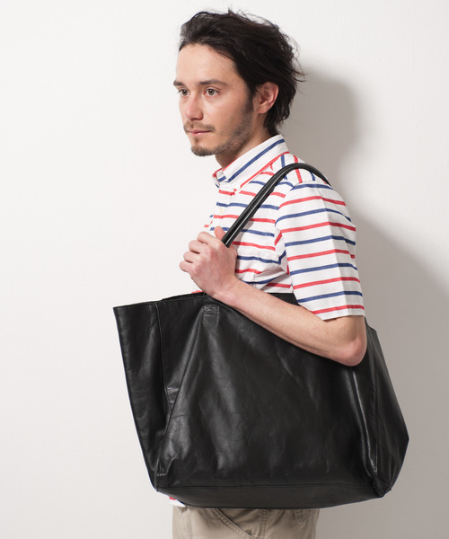 green label relaxing（グリーンレーベルリラクシング）の「レザー HORIZONTAL トートバッグ ◆（トートバッグ・メンズ・ブラック/ブラウン/ダークブラウン/レッド/ネイビー/オリーブ/コバルトブルー/ベージュ/オレンジ・フリー）」の17枚目の写真