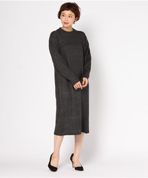 koe | バックシームクルーネックニットワンピース(ワンピース)