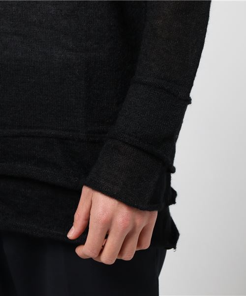 Kirov（キロフ）の「【Kirov】モヘアプレーンステッチVネックニット（ニット/セーター・メンズ・ブラック/ブルー・1/2）」の5枚目の写真