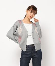 earth music&ecology | ・アーガイルニットカーディガン(カーディガン/ボレロ)