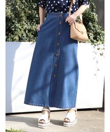 dazzlin | ロングAラインデニムスカート(デニムスカート)