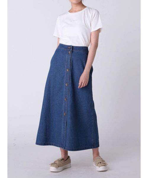 dazzlin（ダズリン）の「ロングAラインデニムスカート（デニムスカート・レディース・ブルー/インディゴブルー・MEDIUM/SMALL）」の8枚目の写真