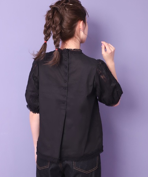 one after another NICE CLAUP（ワンアフターアナザーナイスクラップ）の「【近藤千尋さんコラボ】レース切り替えブラウス（シャツ/ブラウス・レディース・ホワイト/ブラック/グリーン・FREE）」の19枚目の写真