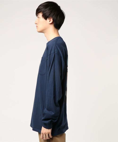 AMERICAN RAG CIE（アメリカンラグシー）の「AIE エーアイイー / BIG L/S POCKET TEE（Tシャツ/カットソー・メンズ・ネイビー・FREE）」の2枚目の写真