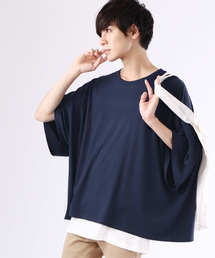 MONO-MART | スーパーオーバーサイズビッグシルエットドロップショルダーカットソー(1/2 sleeve) Super BIG T(Tシャツ/カットソー)