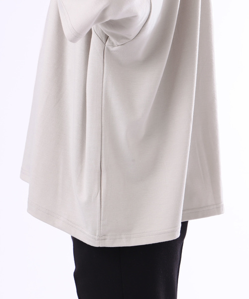 MONO-MART（モノマート）の「スーパーオーバーサイズビッグシルエットドロップショルダーカットソー(1/2 sleeve) Super BIG T（Tシャツ/カットソー・メンズ・ブラック/ネイビー/オフホワイト/ラベンダー/グレー系その他/ワイン・FREE）」の11枚目の写真