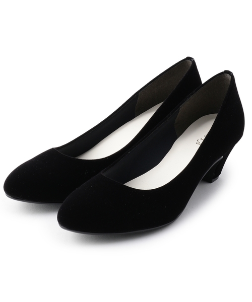 grove（グローブ）の「【5.5センチヒール】ふわっと包まれる、やわここちパンプス(日本製)（パンプス・レディース・ブラック/ベージュ/ダークパープル/ブラウン/グレー/レッド/イエロー/ブルー/グリーン/ブラック系1/ブラック系5・25.0cm/23.5cm/24.5cm/22.5cm/22.0cm/24.0cm/23.0cm）」の3枚目の写真