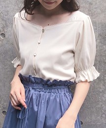 one after another NICE CLAUP | 前後2wayテレコトップス(Tシャツ/カットソー)