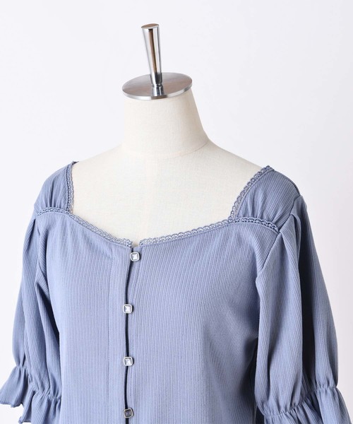 one after another NICE CLAUP(ワンアフターアナザーナイスクラップ)の「前後2wayテレコトップス(Tシャツ/カットソー・レディース・アイボリー/ブラック/ブルー/ピンク・FREE)」の21枚目の写真