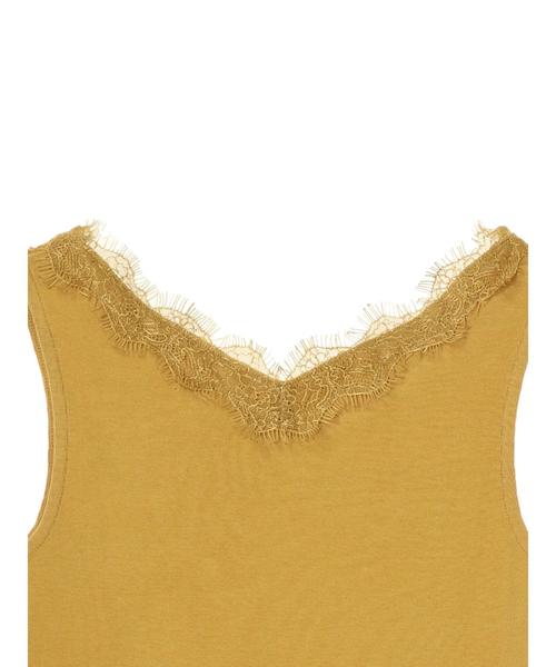 AMERICAN HOLIC（アメリカンホリック）の「・2WAYレースタンクトップ（タンクトップ・レディース・チャコールグレー/ブラック/アイボリー/マスタード・FREE）」の10枚目の写真