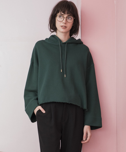 STYLE BAR(スタイルバー)の「【STYLEBAR】フーディースウェットトップス(パーカー)」|グリーン
