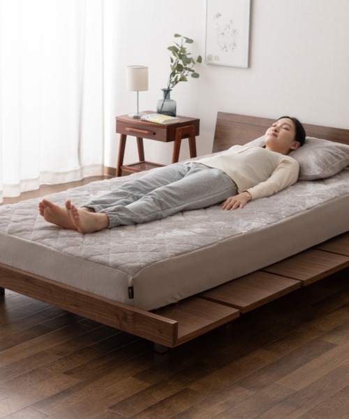 もちふわ触感【EMOORHEAT】エムールヒート(R)あったかフランネルキルトボックスシーツ/セミダブル（寝具）｜EMOOR（エムール）