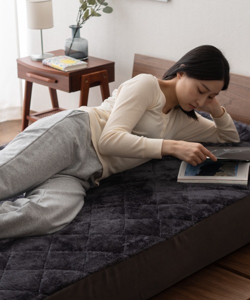 もちふわ触感【EMOORHEAT】エムールヒート(R)あったかフランネルキルトボックスシーツ/セミダブル（寝具）｜EMOOR（エムール）