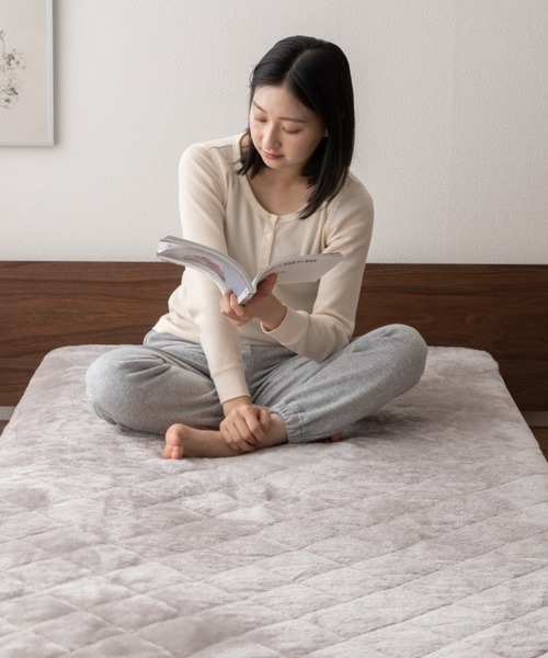 もちふわ触感【EMOORHEAT】エムールヒート(R)あったかフランネルキルトボックスシーツ/セミダブル（寝具）｜EMOOR（エムール）