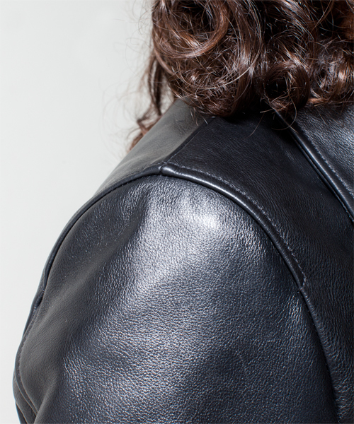 NANO universe（ナノユニバース）の「COWLEATHER ダブルライダース（ライダースジャケット・メンズ・ブラック・SMALL/MEDIUM/LARGE/X-LARGE）」の13枚目の写真