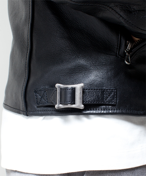 NANO universe（ナノユニバース）の「COWLEATHER ダブルライダース（ライダースジャケット・メンズ・ブラック・SMALL/MEDIUM/LARGE/X-LARGE）」の14枚目の写真
