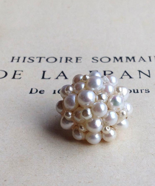 Tone トーン の Mallelabrocante 淡水パール ヴィンテージパール つぶつぶコラージュブローチ ブローチ コサージュ Wear Tone トーン の Mallelabrocante 淡水パール ヴィンテージパール つぶつぶコラージュブローチ ブローチ コサージュ Wear