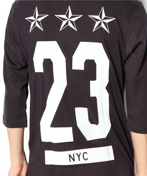 WEGO（ウィゴー）の「WEGO/モノトーンナンバリングTee（7）（Tシャツ/カットソー・メンズ・ホワイト/ブラック・LARGE/MEDIUM）」の8枚目の写真