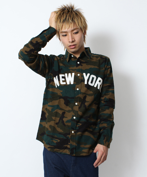 WEGO（ウィゴー）の「WEGO/ワッペンロゴネルシャツ（シャツ/ブラウス・メンズ・ブラック/カーキ/ネイビー・MEDIUM/LARGE）」の2枚目の写真