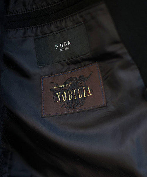 FUGA（フーガ）の「NOBILIA メルトンオーバーサイズコート（チェスターコート・メンズ・ブラック/ベージュ/ブラック×グレー・M/L）」の11枚目の写真
