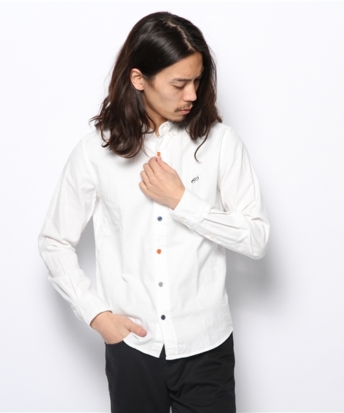 green label relaxing(グリーンレーベルリラクシング)の「B/CR VIYELLA/P EMB BDシャツ ③(シャツ/ブラウス・メンズ・ダークグリーン/ネイビー/イエロー/オリーブ/ホワイト・SMALL/MEDIUM/LARGE/X-LARGE)」の2枚目の写真