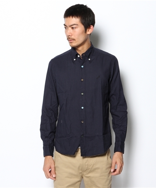 green label relaxing(グリーンレーベルリラクシング)の「B/CR VIYELLA/P EMB BDシャツ ③(シャツ/ブラウス・メンズ・ダークグリーン/ネイビー/イエロー/オリーブ/ホワイト・SMALL/MEDIUM/LARGE/X-LARGE)」の6枚目の写真