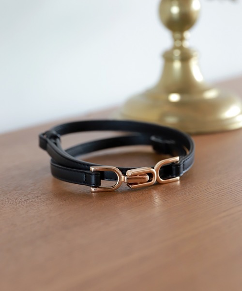 mysty woman（ミスティウーマン）の「ビットベルト 828287（ベルト・レディース・ブラック/ブラウン/シルバー/グレー/ベージュ・FREE）」の2枚目の写真