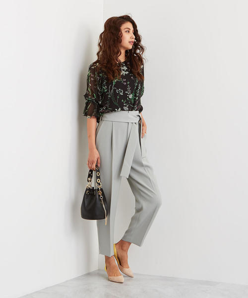 EMMEL REFINES（エメルリファインズ）の「【EMMEL REFINES】〔ハンドウォッシャブル〕FC HW ボタニカルプリントブラウス（シャツ/ブラウス・レディース・ブラック/オフホワイト・FREE）」の12枚目の写真